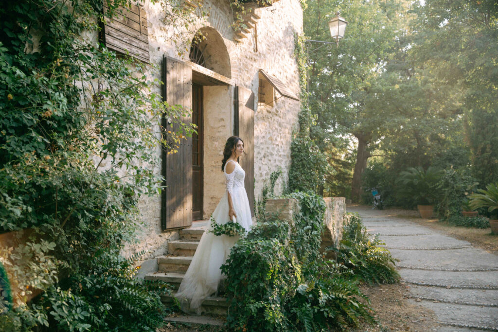 Portrait of a bride in Italy